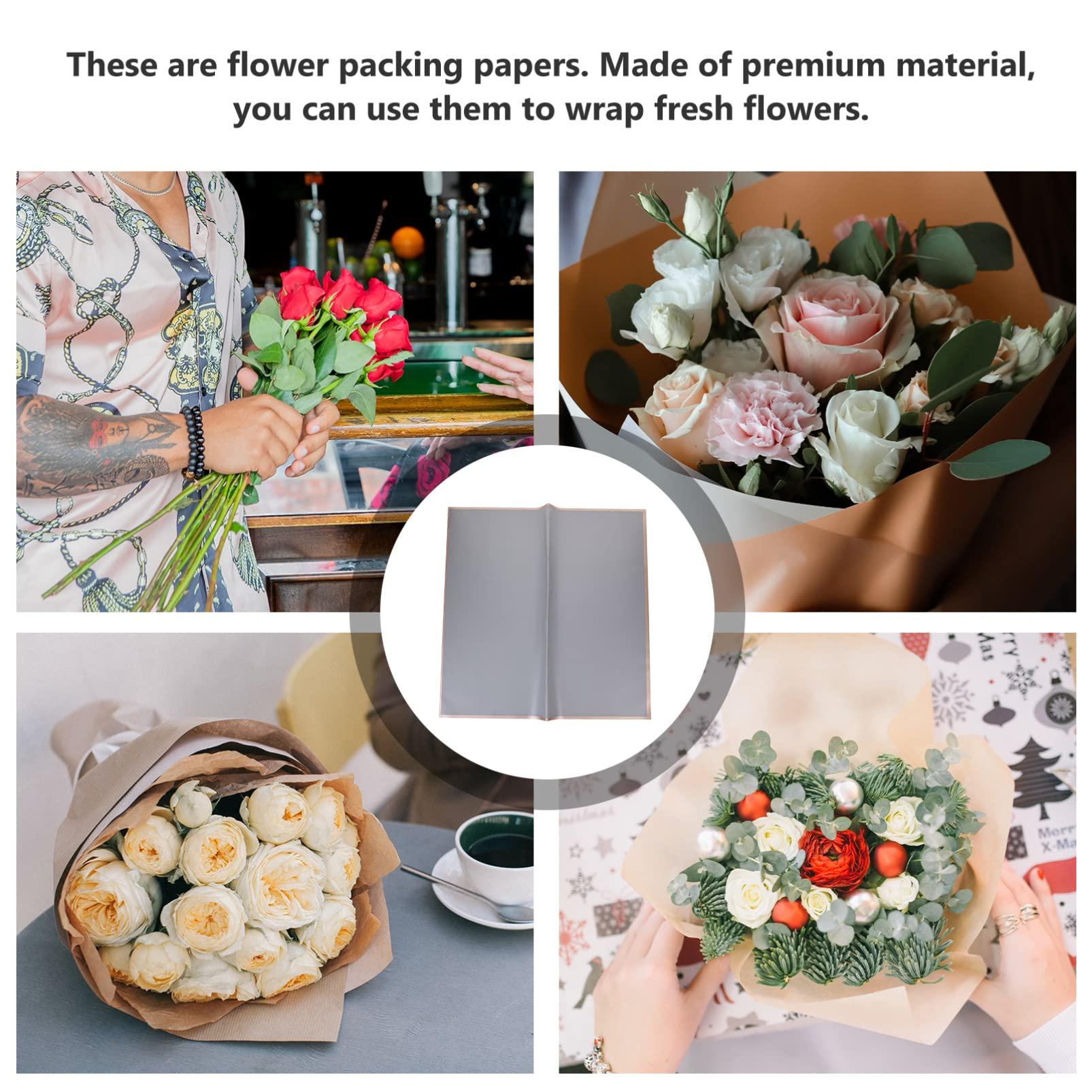 Operitacx Operitacx 20 Sheets flower bouquet wrapping paper wrapping paper floral paper Rose flower material translucent flower wrapping Material bouquet supplies sheet craft paper