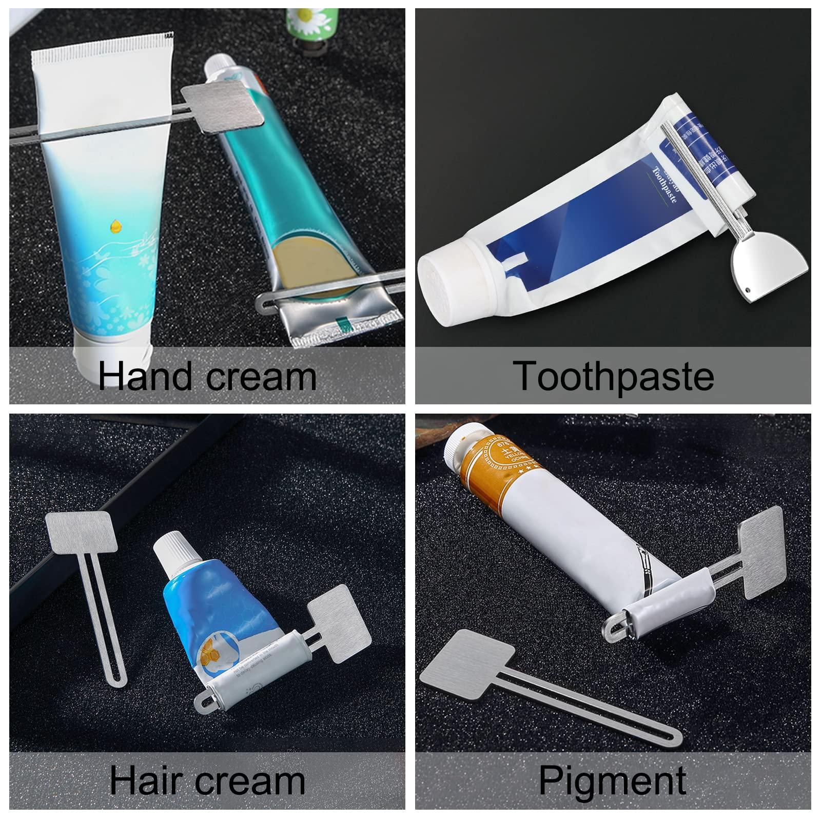 GORGECRAFT GORGECRAFT 10PCS Toothpaste Squeezer Metal Tube Squeezer Key Stainless Steel Toothpaste Roller Presser Tube Wringer Gel Extruder Rolling for Paint, Cream, Cosmetic and Hair Dye