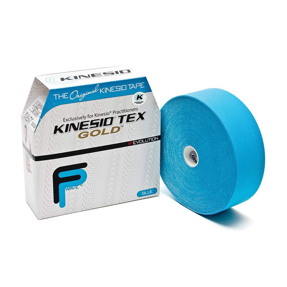 Kinesio Kinesio Taping - Elastic Therapeutic Athletic Tape Tex Gold FP - Bulk Roll - Blue – 2 in. x 103 ft