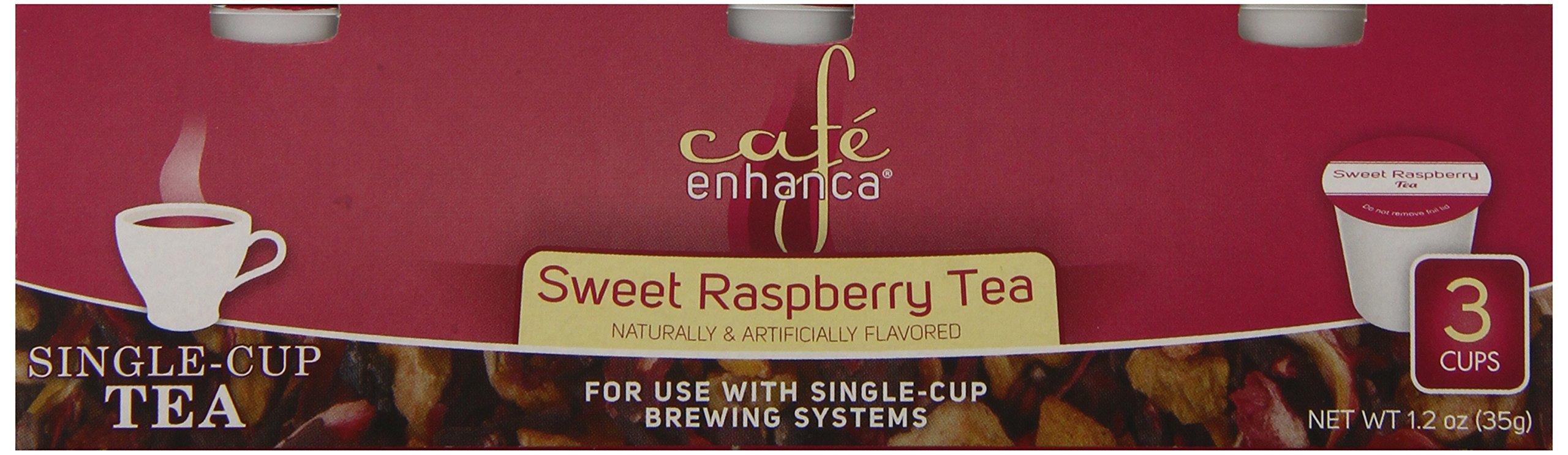 Café Enhanca Café Enhanca Tea, Sweet Raspberry, 3 Count (Pack of 12)