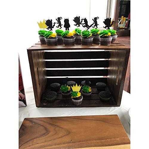 Finduat Finduat 36 Pack Where The Wild Things are Inspired Cupcake Toppers Kids Birthday Party Supplies Decorations And Cupcake Party