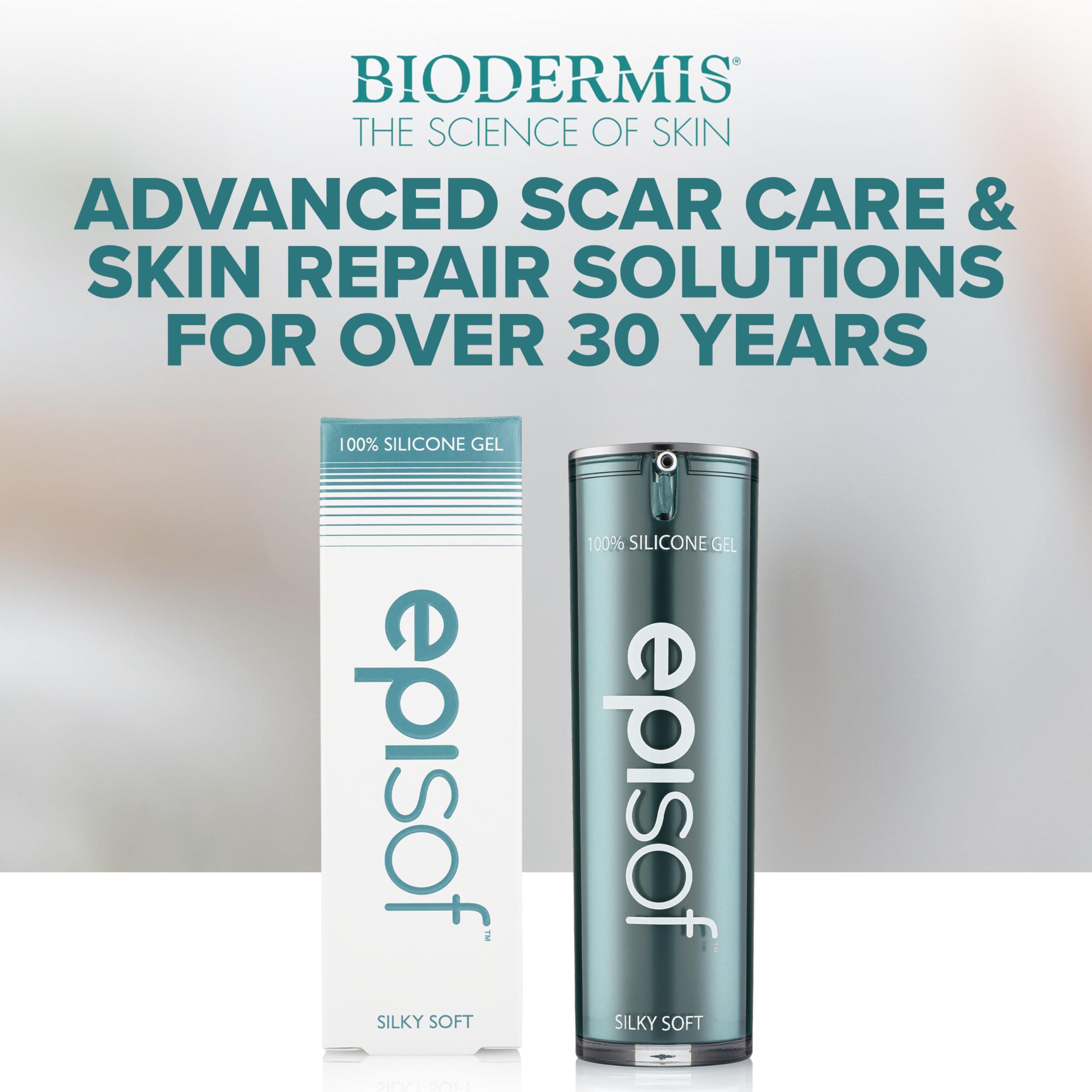 BIODERMIS Biodermis Episof Silicone Scar Gel Pump, Premium Grade Skin Repair Silicone Gel for Scars, Stretch Marks, Fine Lines & Wrinkles - Advanced Scar Care, Fast-Drying, Non-Oily, Scar Cream Post Surgery