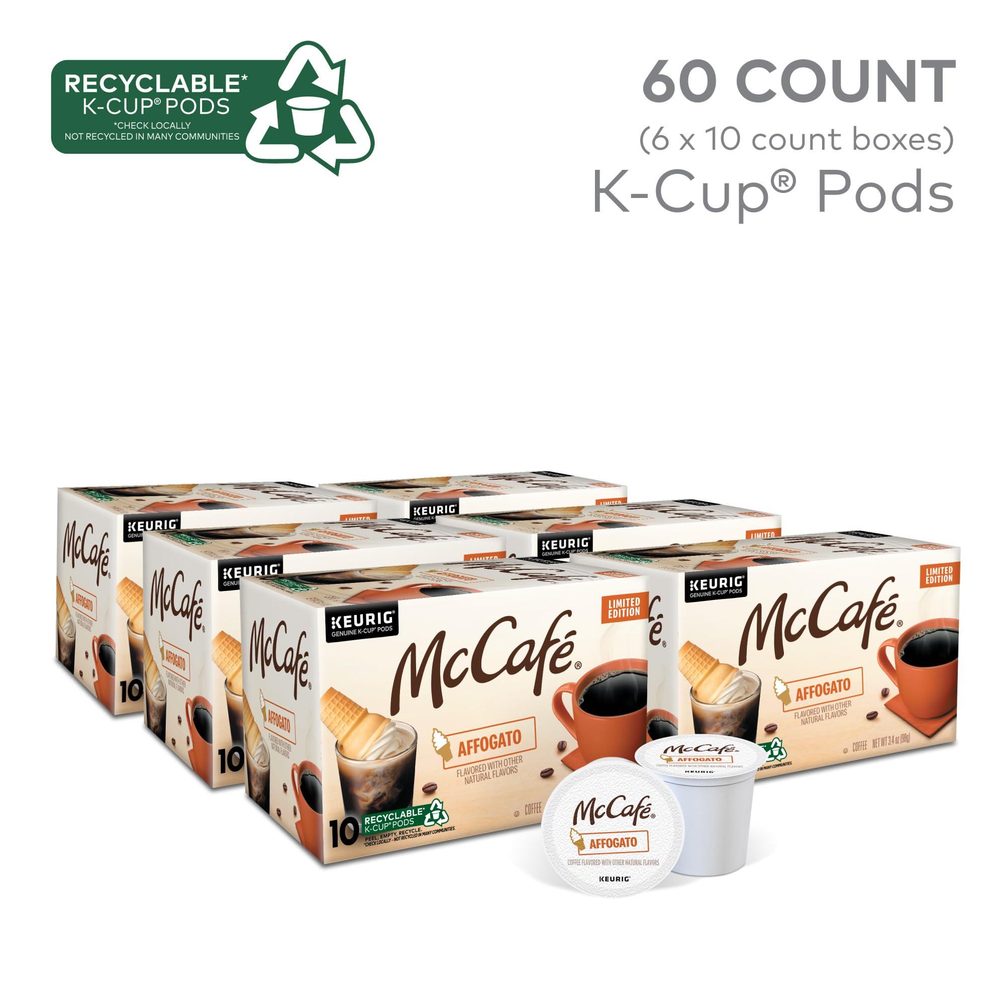 McCafe McCafe Affogato, Single Serve Keurig K-Cup Pods, Flavored Coffee, Limited Edition, 60-Count Box (6 Packs of 10)