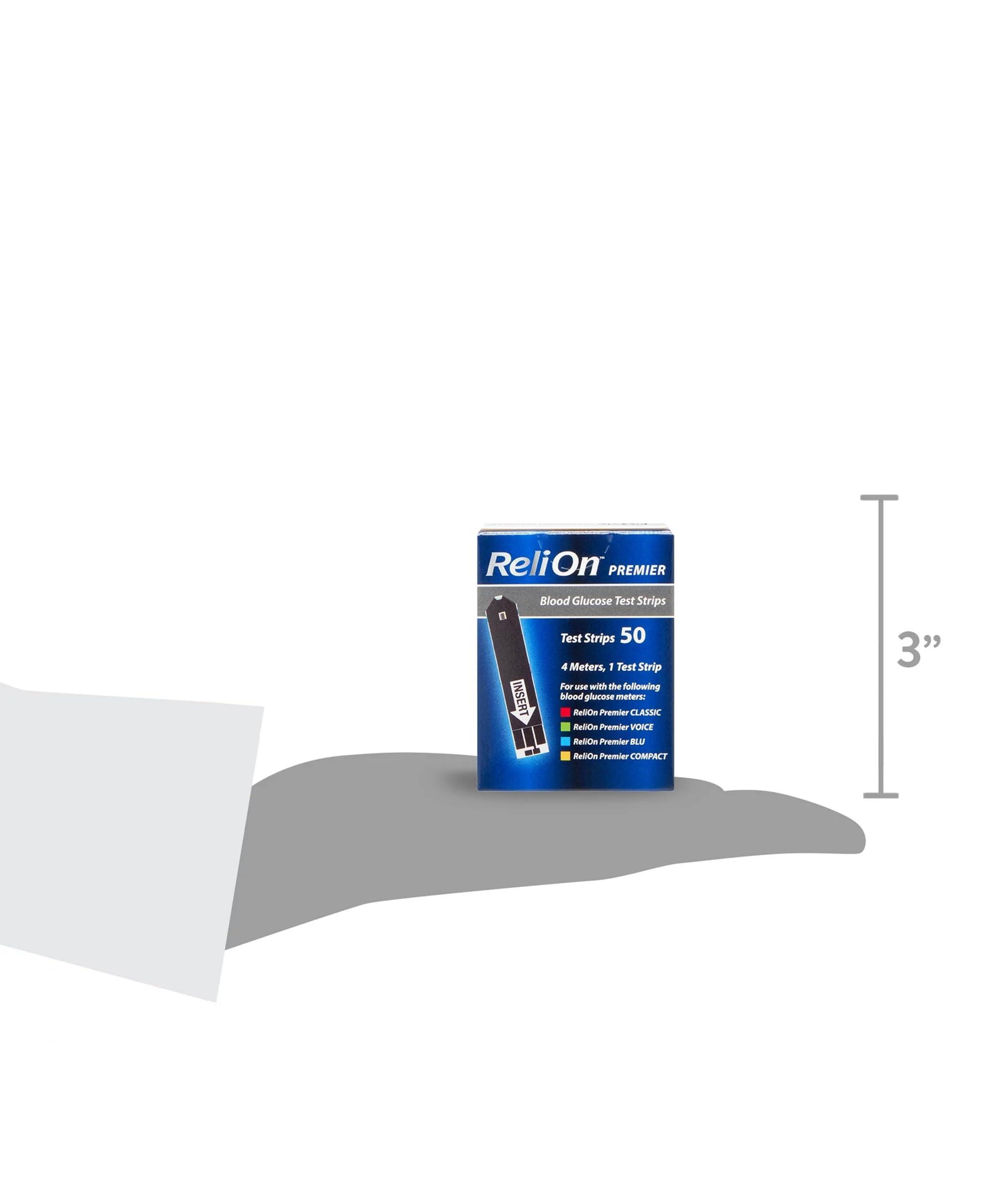 Generic Generic Blood Glucose Test Strips | 50 Count | Diabetic Supplies for Glucose Monitor | Accurate Blood Glucose Monitoring | Tiras para Medir la Glucosa | Compatible with ReliOn Premier Meters