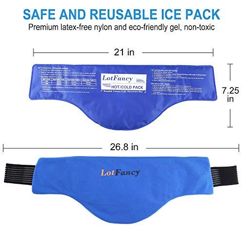 LotFancy LotFancy Neck Ice Pack Wrap, Hot Cold Therapy for Shoulders, Cervical, Medical Cooling Gel Pack, Relieve Pain Arthritis Tendonitis Sports Injuries Migraines Headache