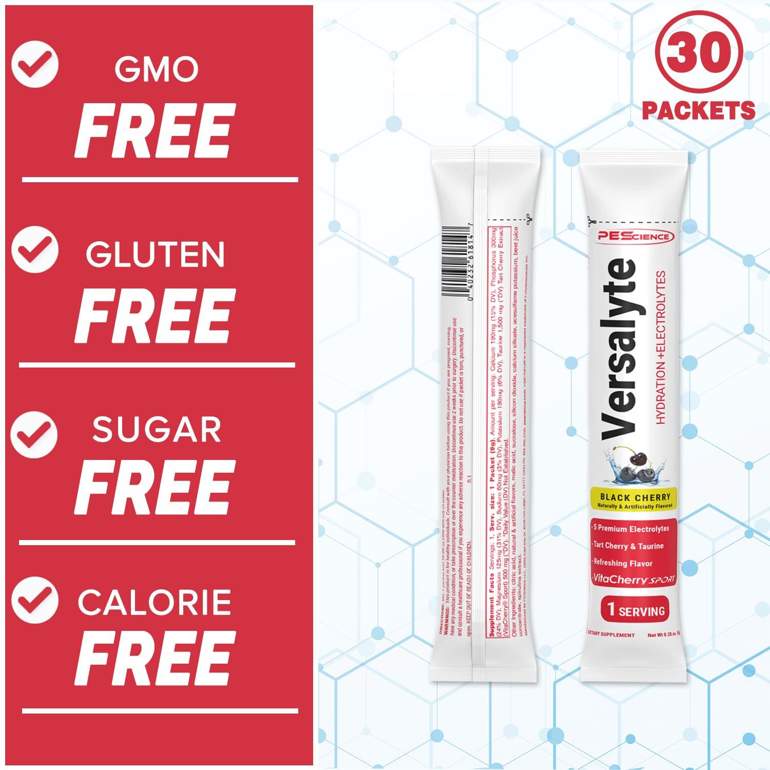 PEScience PEScience Versalyte Keto Electrolyte Powder, Sugar Free, Black Cherry, 30 Single Serving Packets, Hydration Powder