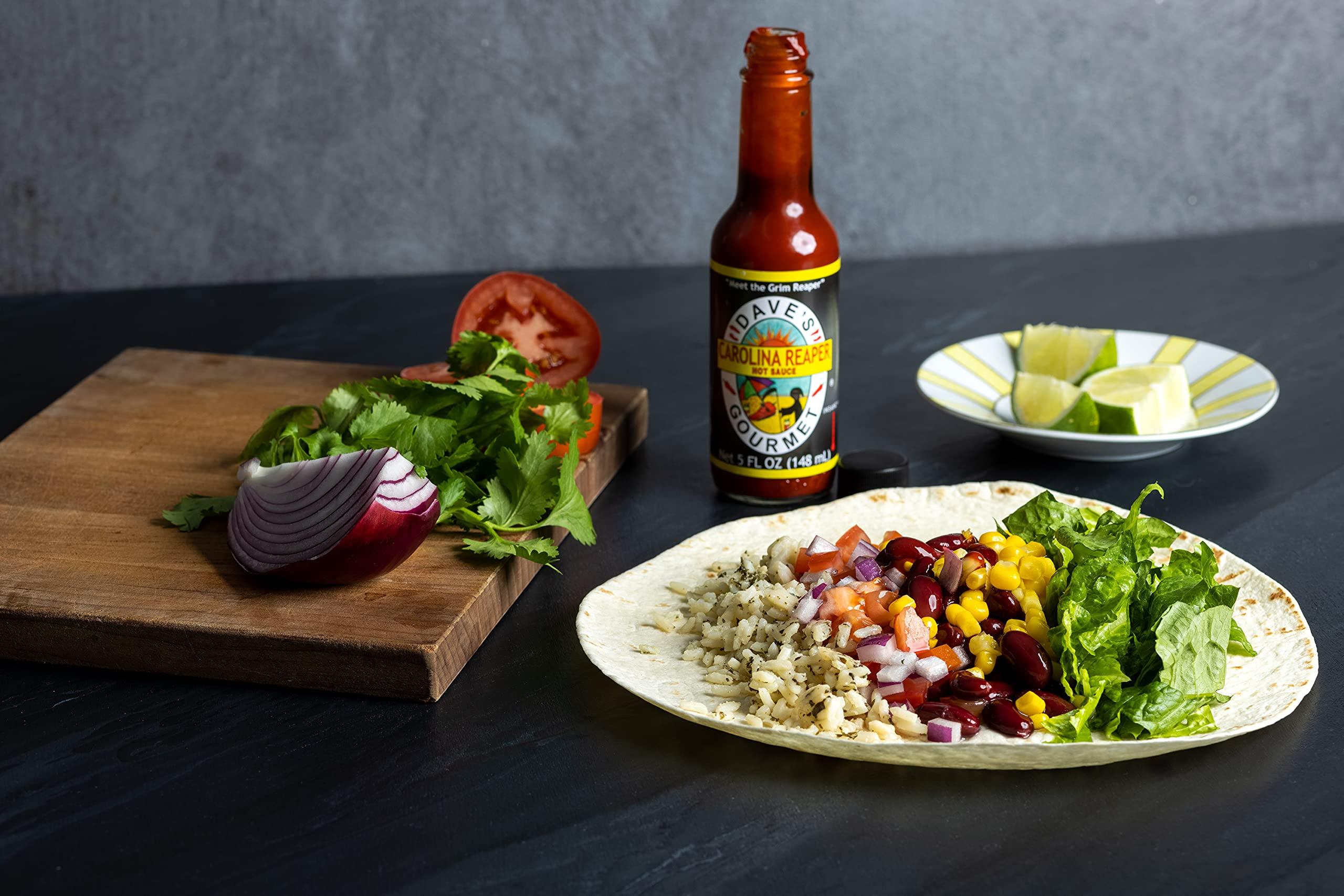 Dave's Gourmet Dave's Gourmet Carolina Reaper Hot Sauce Add Flavor and Heat to Dips, Spreads, Sauces and Marinades - 3 Bottles