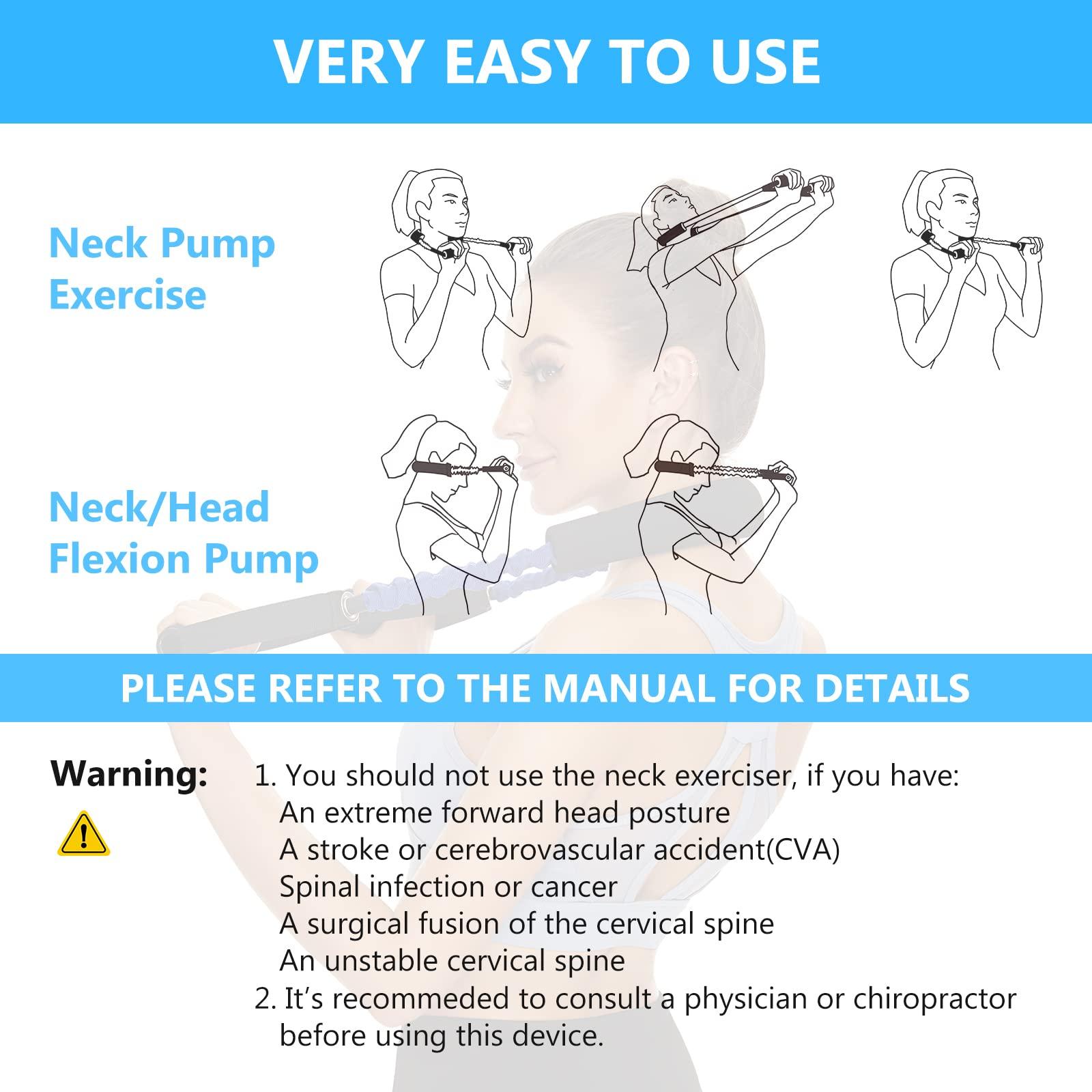 WANYIDA Neck Stretcher Exerciser, Cervical Traction Device for Neck Pain Relief and Cervical Spine Alignment. Portable Neck Traction Exerciser for Home/Office, Neck and Shoulder Relaxer Easy to Pull.