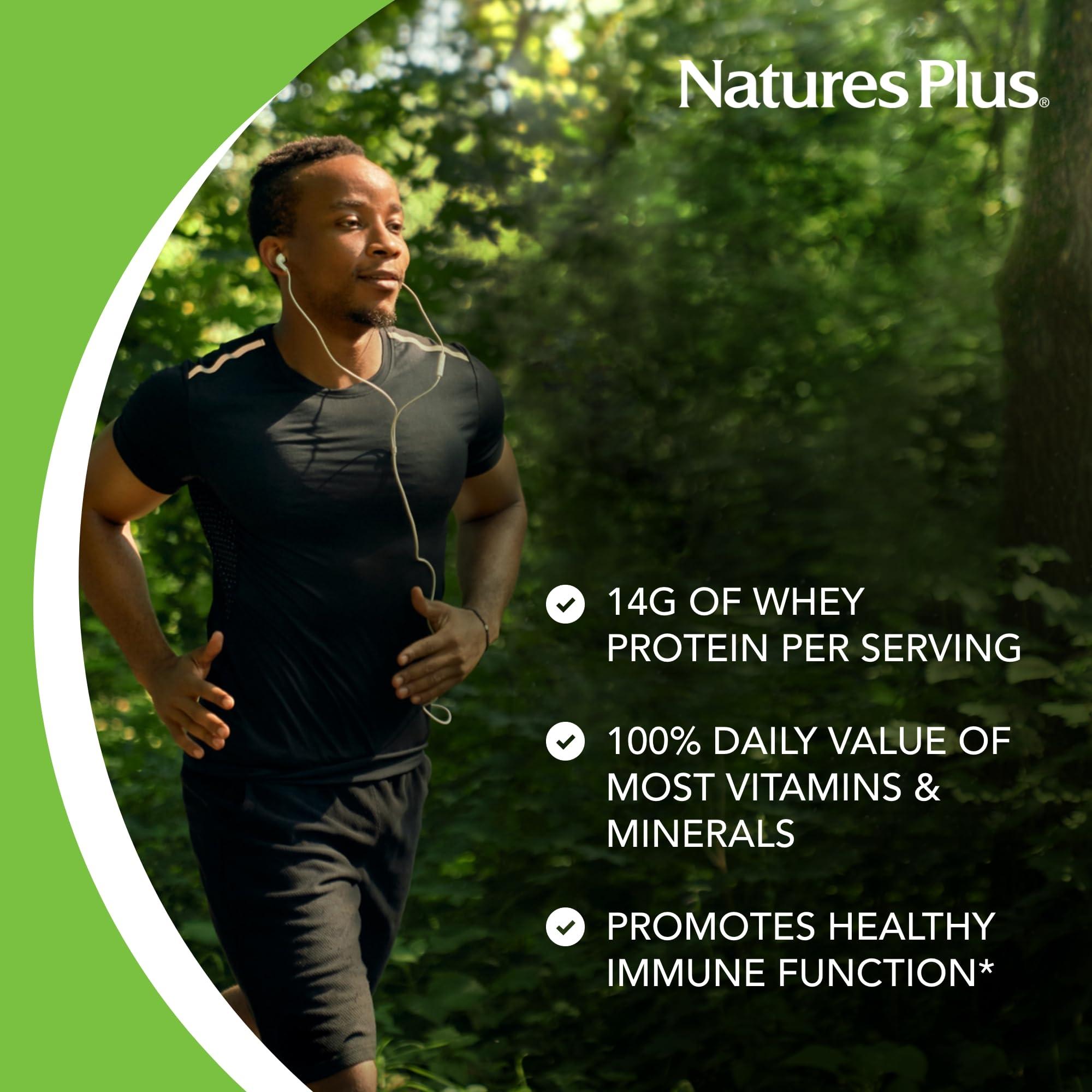 Nature's Plus Natures Plus SPIRU-TEIN WHEY Shake, Vanilla - 1.05 lb - Whey Protein Powder - with Spirulina, Vitamins & Minerals - Gluten Free - 14 Servings