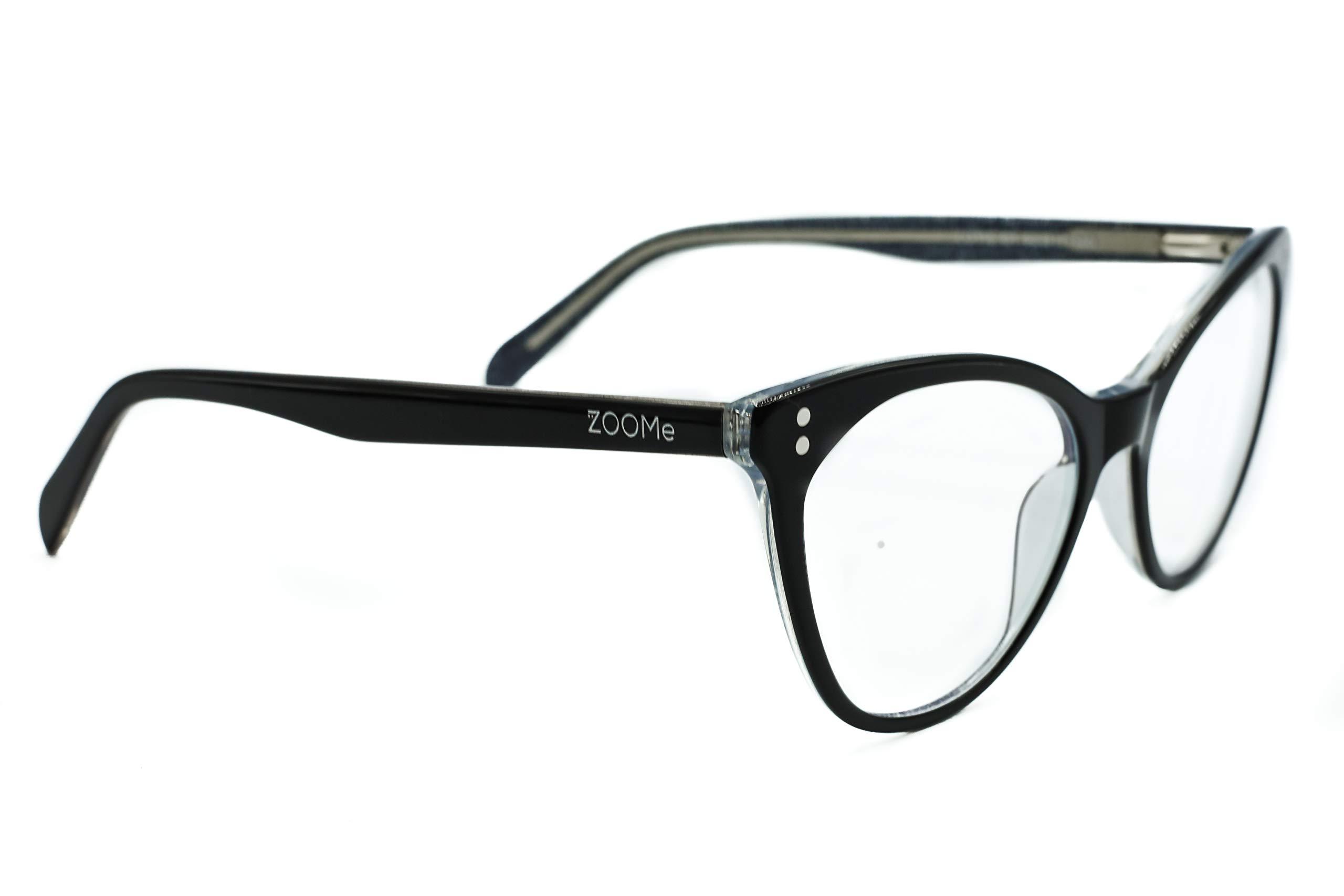 ZOOMe ZOOMe Blue Light Blocking Glasses - Remi - Cateye Anti Eye Strain, Sleep Better, Computer Gaming Glasses for Women (Black/Clear)