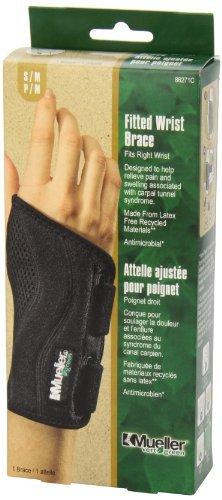 MUELLER Mueller Fitted Wrist Brace Green Line Right Fitted Wrist SM/MD 5-8"