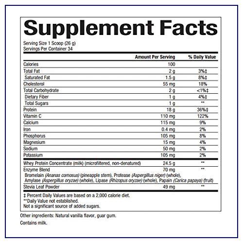 Natural Factors Whey Factors by Natural Factors, Grass Fed Whey Protein Concentrate, Aids Muscle Development and Immune Health, French Vanilla, 2 lb