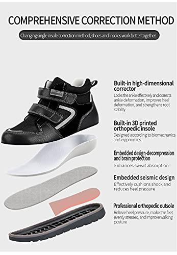 princepard Orthopedic Shoes for Toddlers and Kids, High-top Corrective Sneakers for Boys and Girls with Arch and Ankle Support, Non-Slip Soles