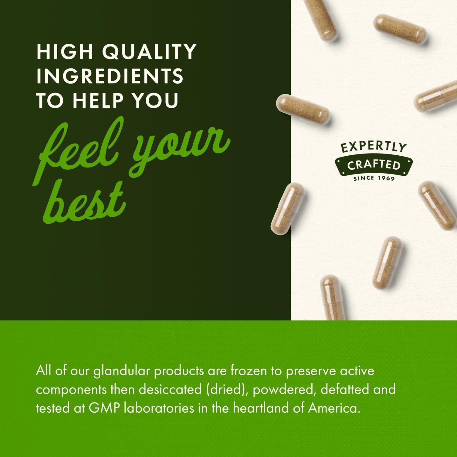 Swanson Swanson Ovarian Glandular Supplement - Women\'s Glandular Health and Balance Support - Premium Bovine Tissue - 60 Capsules, 250mg Each (2 Pack)