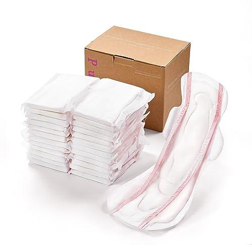 PurComfy PurComfy Premium Postpartum Pads with Wings Extra Long Maternity Pads Large Maximum Absorbency Post-partum Incontinence Pads Ultra Soft Heavy Flow Secure Leak Protection After Birth Pads, 24 Count