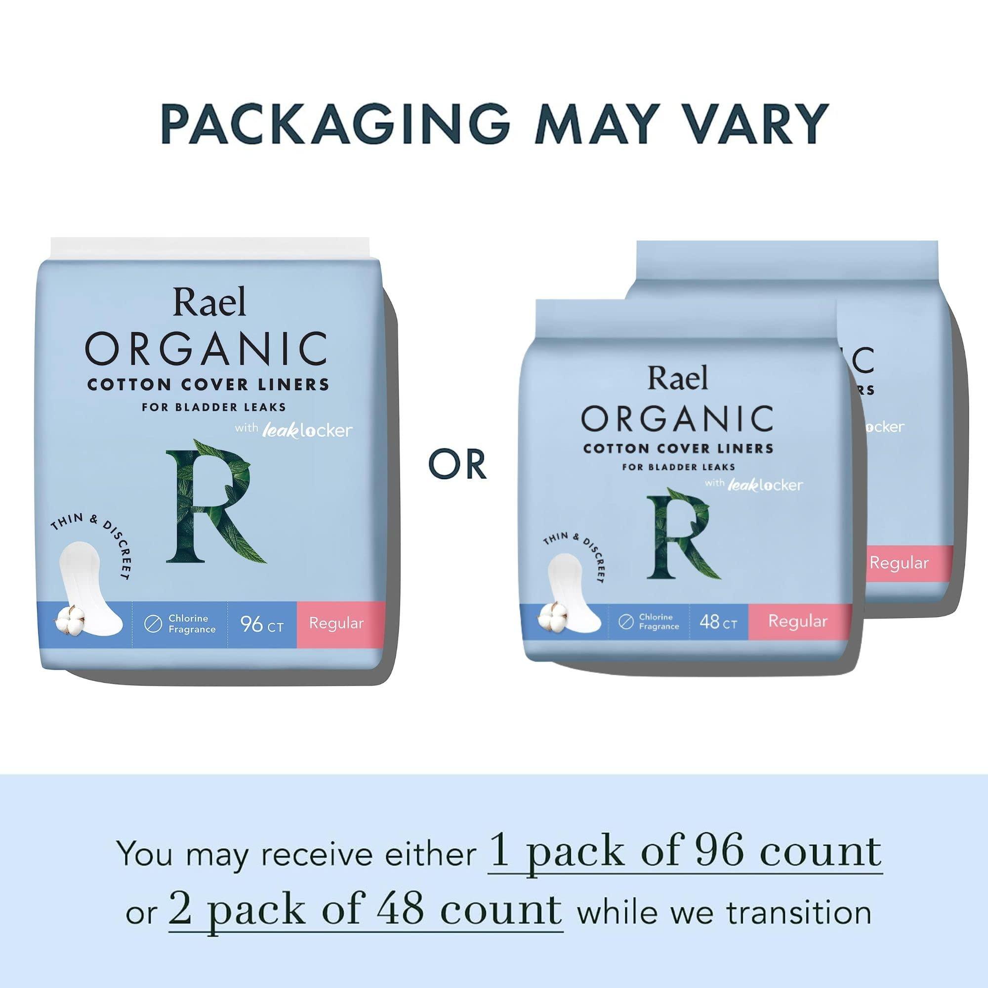 Rael Rael Organic Cotton Incontinence Bundle Pack - Regular and Ultimate Pads, 136 Count