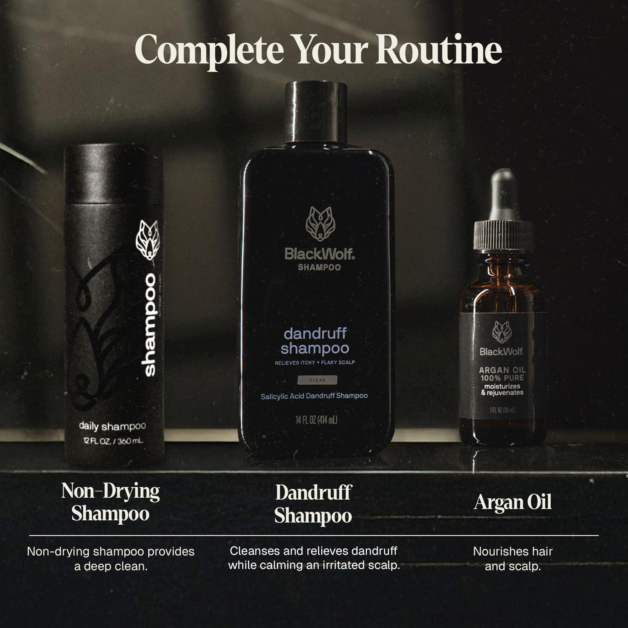 Black Wolf Black Wolf Sonic Scalp Scrubber - Electric Hair & Scalp Massager Brush with 3-Speed Oscillation - Rechargeable Shower Brush & Head Scrubber with Soft Silicone Bristles for Deep Clean & Exfoliation