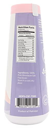 Himalayan Secrets Natural Pink Himalayan Cooking Salt - Kosher Certified Fine Grain Gourmet Salt in 26 oz Refillable Shaker - Heart Healthy Salt Packed with Minerals