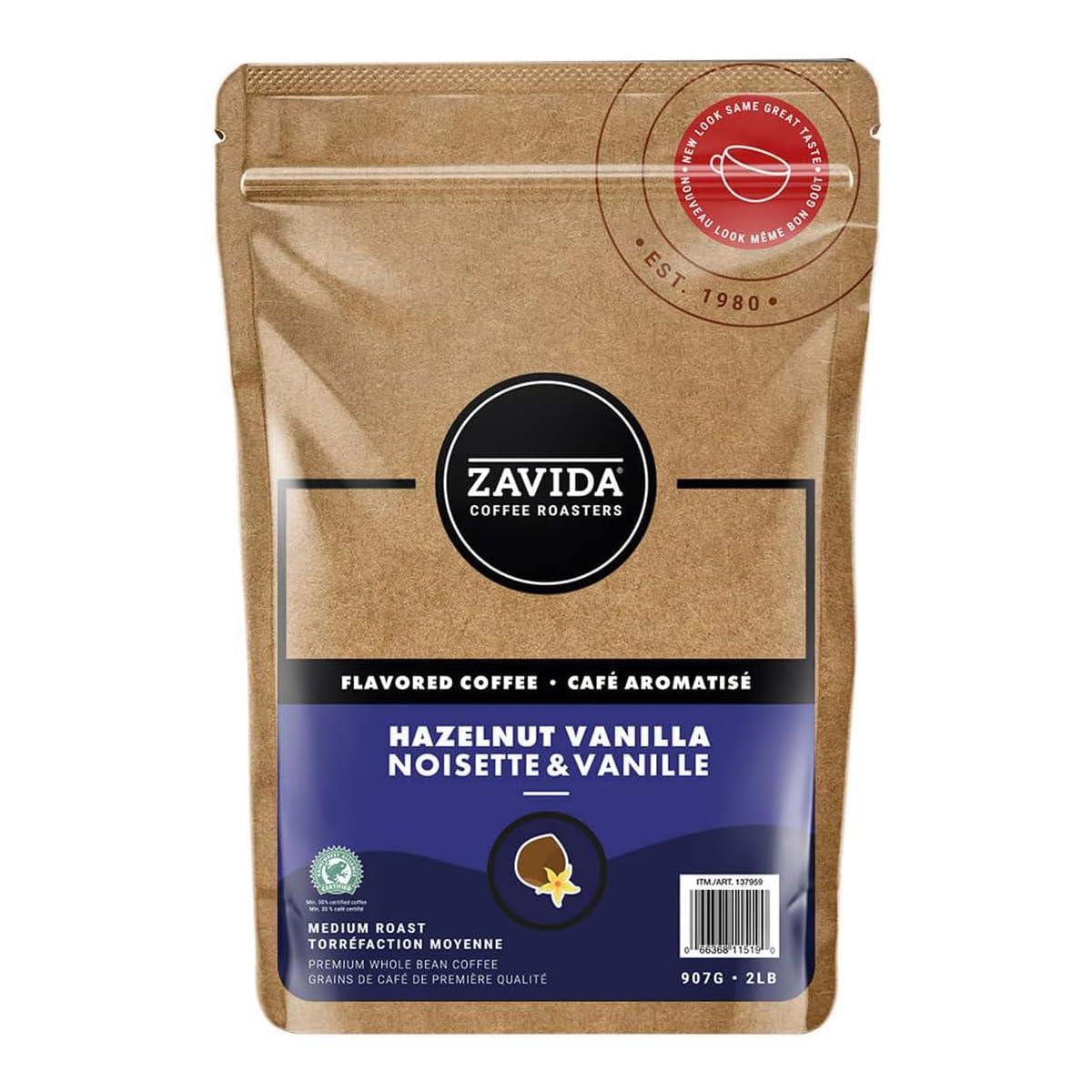Zavida Zavida Premium Hazelnut Vanilla Whole Bean Coffee, 2 LB