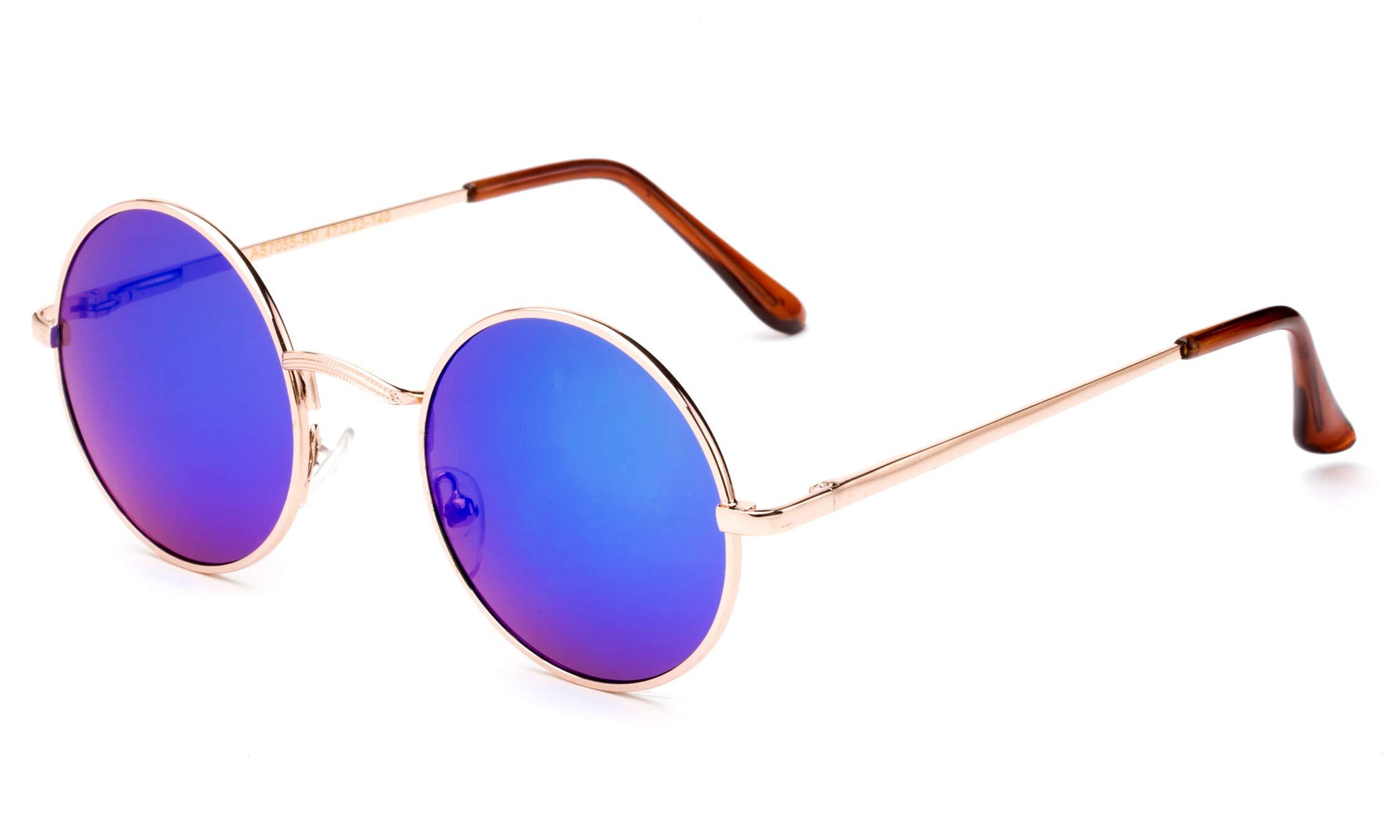 Newbee Fashion Sunglasses Glasses Hippy Vintage Retro Round Sunglasses & Clear Lens Glasses With Carrying Pouch