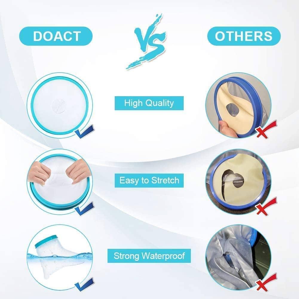 MWY DOACT Waterproof Cast Cover Foot, Cast Protector Adult Ankle for Shower Bath, Keep Leg Cast Bandage Dry, Watertight Cast Bag for Wound Foot Orthopedic Boot