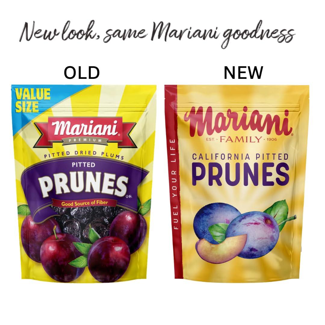 Mariani Premium Mariani Pitted Dried Prunes, No Sugar Added, 30 Ounces (Pack of 1) - Resealable Bag
