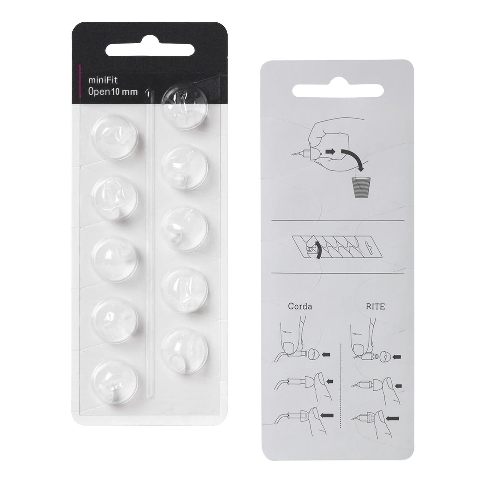 KH HAIKE Hearing Aid Domes for Oticon Replacements, Oticon Minifit Open Vent Bass Domes (10 mm/3 Packs, Universal Domes for Oticon Hearing Aid Supplies.