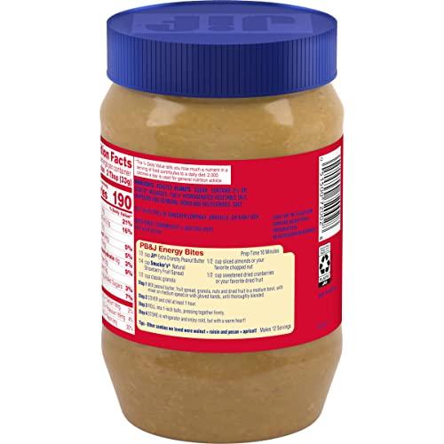 Jif Jif Extra Crunchy Peanut Butter, 40 Ounces, 7g (7% DV) of Protein per Serving, Packed with Peanuts for Extra Crunch, No Stir Peanut Butter