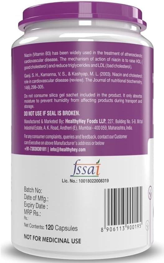 Generic Niacin Vitamin B3 120 Veg. Capsules