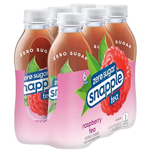 Snapple Snapple Zero Sugar Raspberry Tea, 16 fl oz recycled plastic bottle, 6 pack
