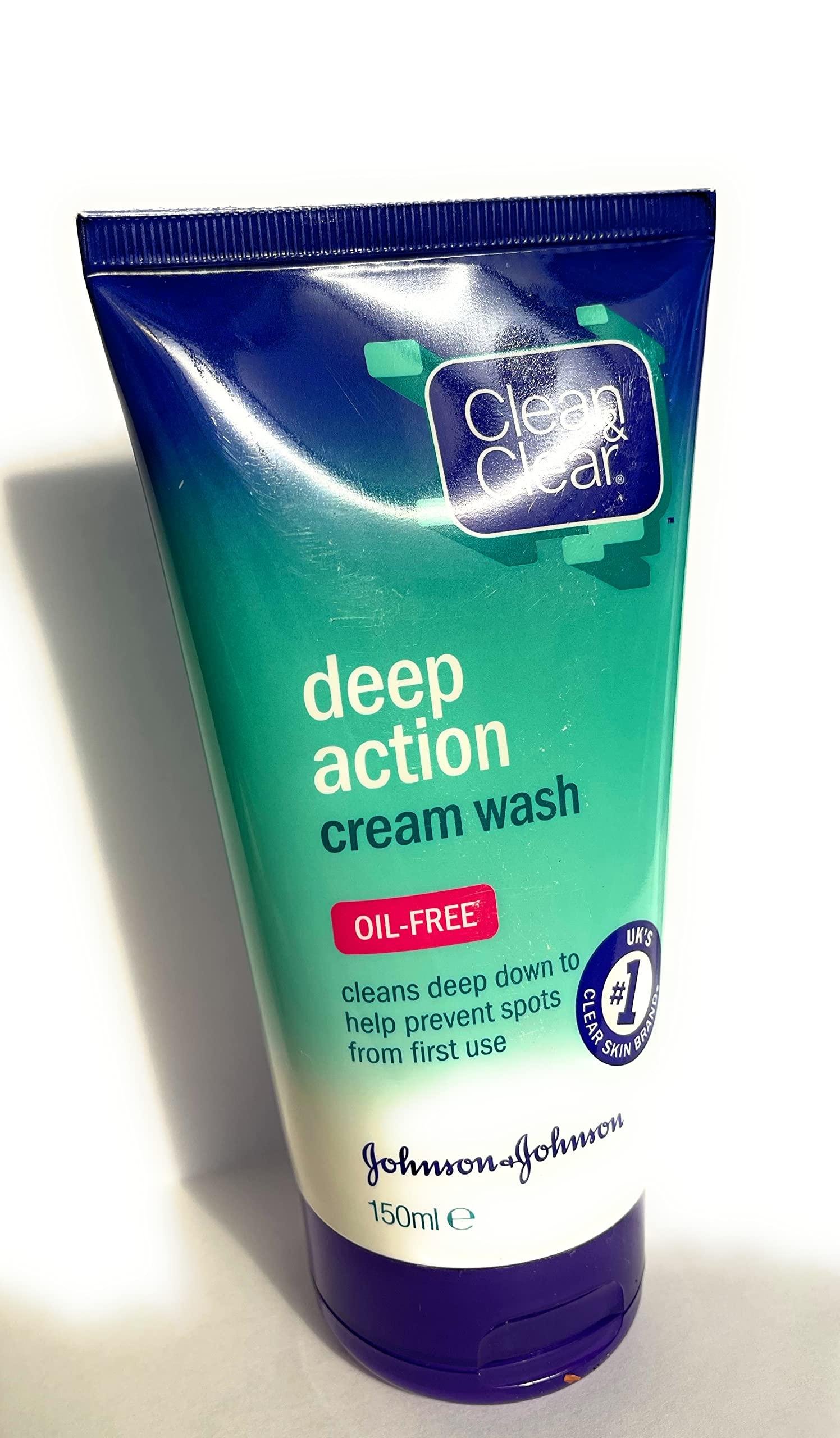 Clean & Clear Clean & Clear Deep Action Cream Wash Oil-Free 5 oz 2 pack