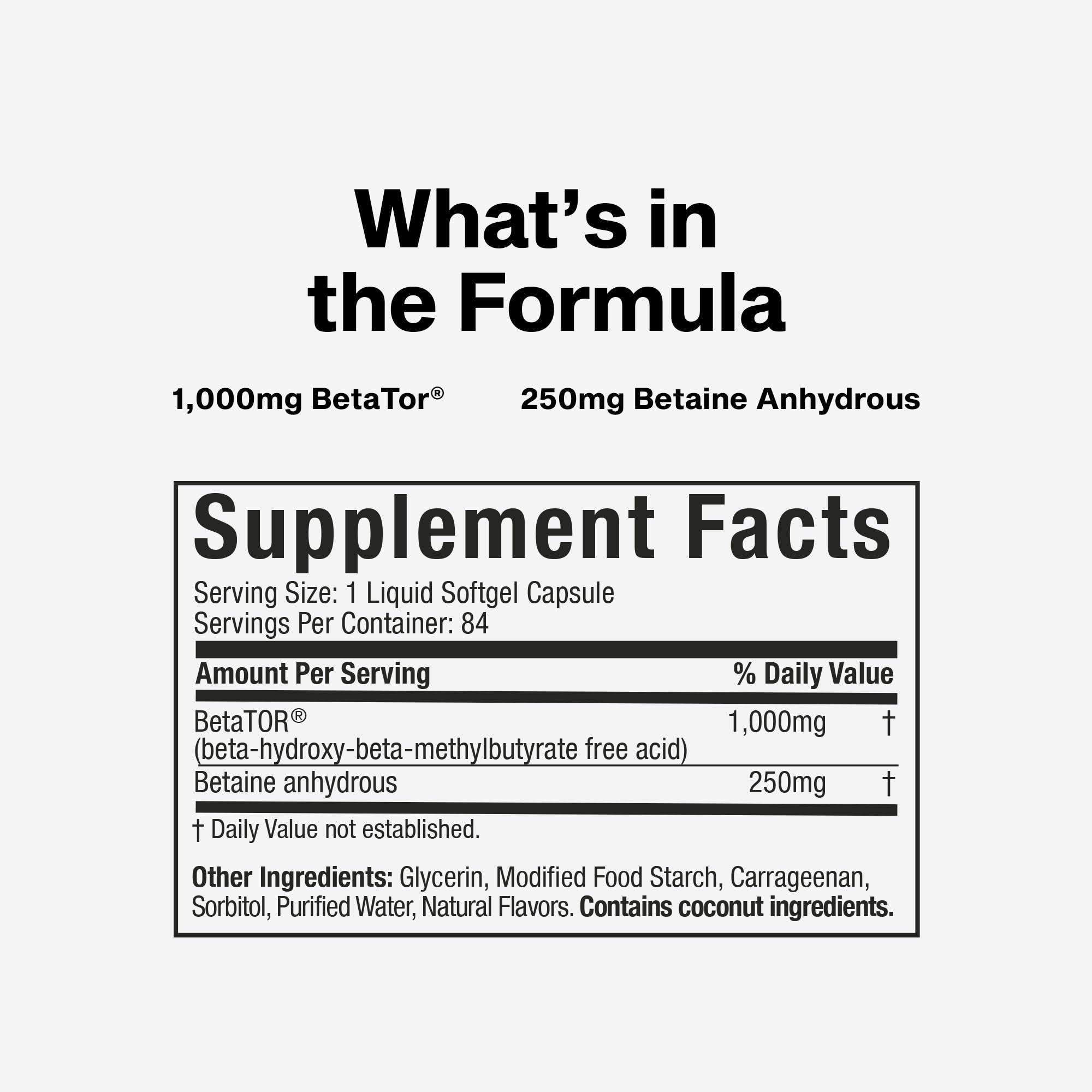 MuscleTech Muscletech HMB Supplements 1000mg, Clear Muscle (42 Liquid Softgels) - Highest Grade HMB for Lean Muscle & Recovery - HMB Free Acid Muscle Supplement - Help Decrease Muscle Breakdown