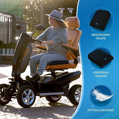 Everlasting Comfort Everlasting Comfort Lumbar Support & Wheelchair Seat Cushion Bundle - Ultimate Comfort - Mobility Scooter Accessories for Adults & Seniors - Back, Hip, Tailbone, Pressure Sore and Ulcer Pain Relief