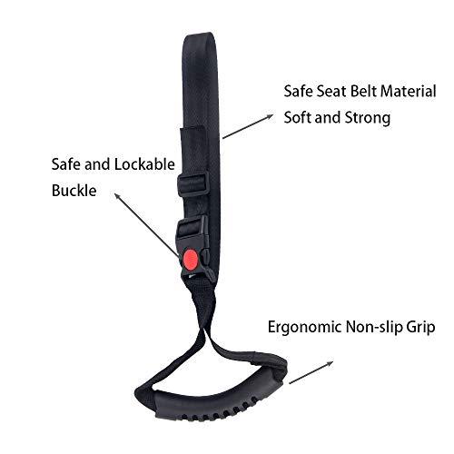 ZipSeven ZipSeven Car Handle 1 Piece Portable Automotive Handle Assistance Mobility Aid Adjustable Auto Assist Grab Bar Vehicle Seat Transfer Handles Handicapped Accessories for Able Elder - Black