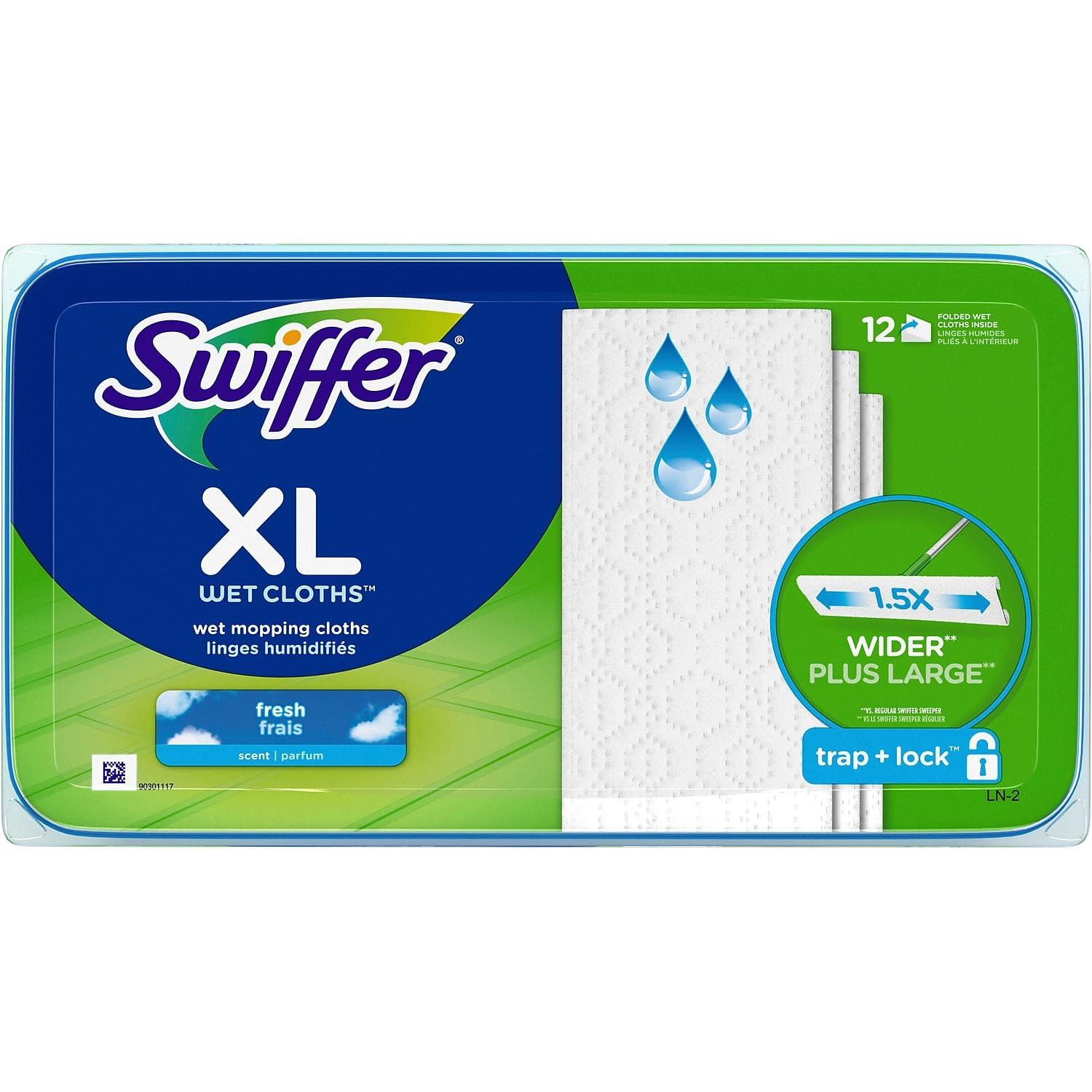 Swiffer Swiffer Sweeper X Large Wet Mopping Cloths, Open Window Fresh, 12 Folded Sheets