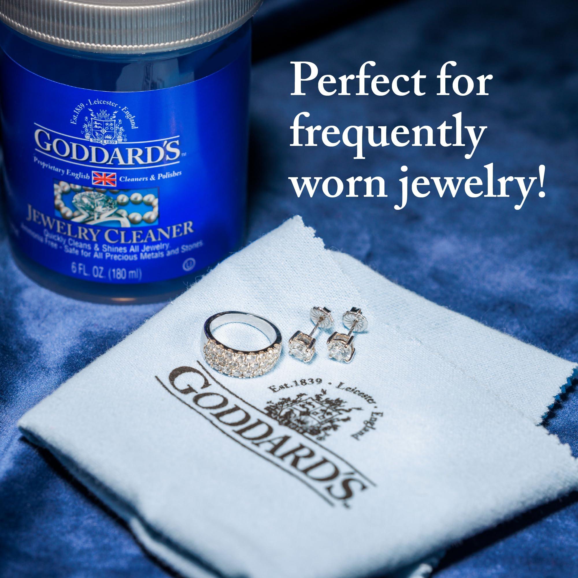 Goddard\'s Goddard\'s Cotton Silver Polishing Cloth for Cleaning Silver Jewelry, Gold, Dinnerware, Silverware, Antiques, Helps Shine, Protect & Clean, 1 Cloth