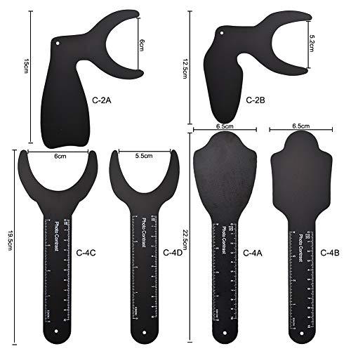 RZJZGZ RZJZGZ (6Pcs) Dental Photo Contrast Black Background Board Autoclavable Dental Orthodontic Oral Cheek Retractors Photographic Black Background Backdrop