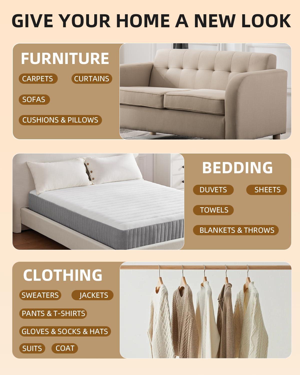 KIDEE Fabric Shaver Lint Remover, Rechargeable Lint Shaver with 6-Leaf Blades, Sweater Defuzzer, Quickly Remove Fuzz Lint Balls for Clothes, Sweater, Couch, Blanket, Curtain, Wool, Cashmere