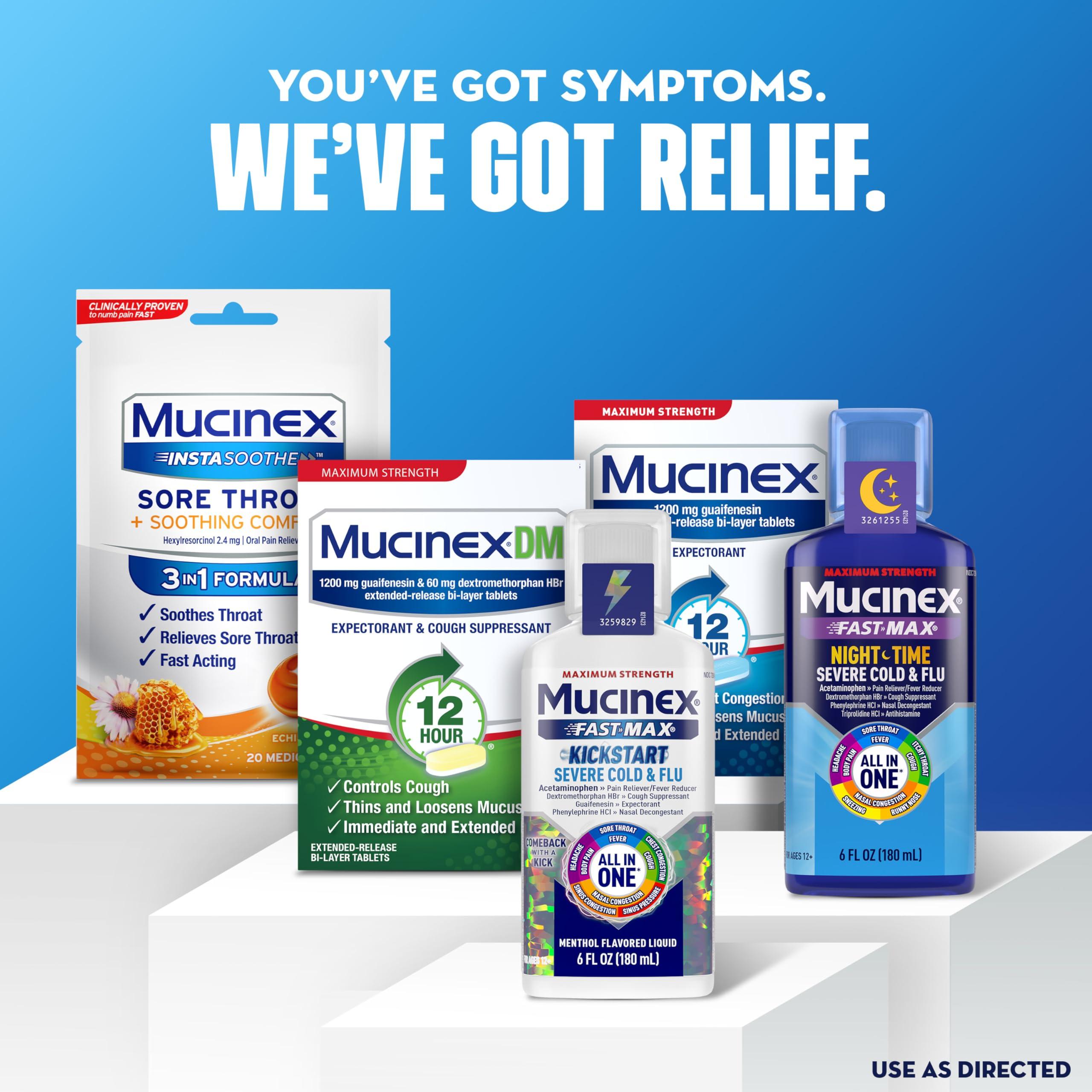 Mucinex Mucinex Chest Congestion, 12 Hour Extended Release Tablets, 68ct, 600 mg Guaifenesin Relieves Chest Congestion Caused by Excess Mucus, #1 Doctor Recommended OTC Expectorant