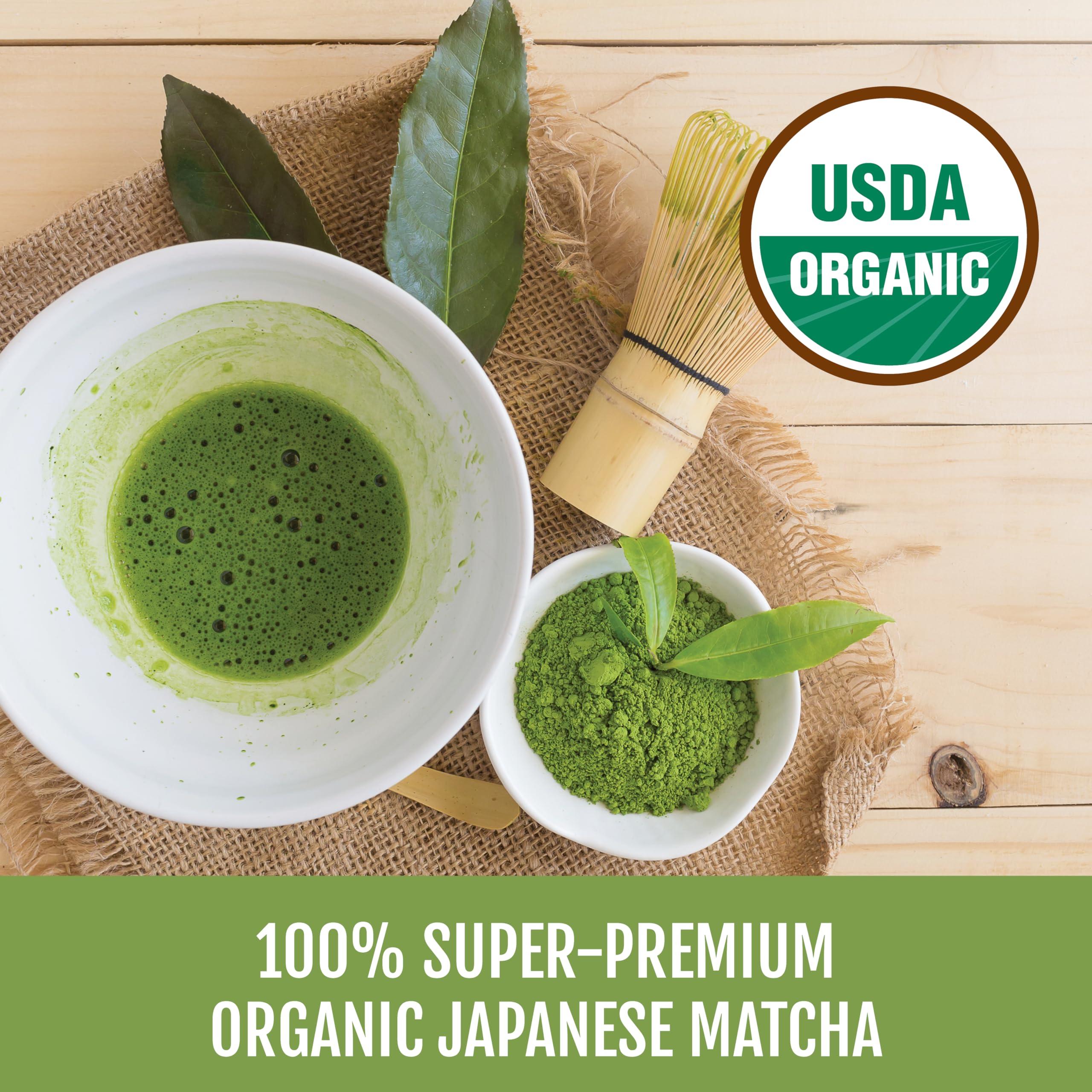 Two Leaves and a Bud Two Leaves and a Bud Organic Ceremonial Matcha Green Tea, 100% Japanese Matcha powder, 1.5g Pre-Portioned Single-Serve Sticks, Pack of 10