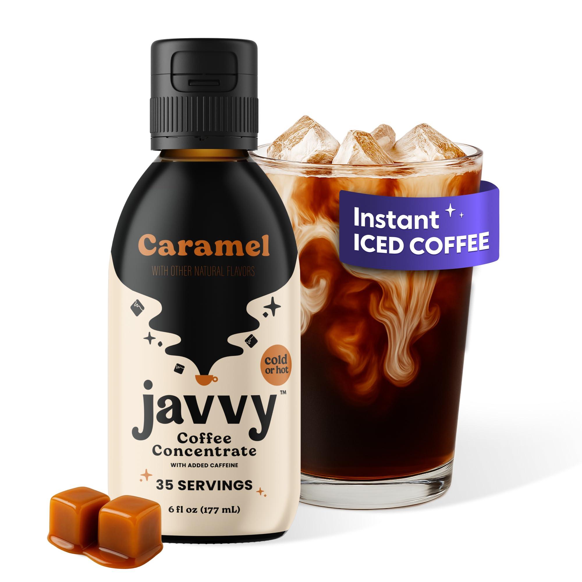 Javy Coffee Javy Coffee Concentrate - Cold Brew Coffee, Perfect for Instant Iced Coffee, Cold Brewed Coffee and Hot Coffee, 35 Servings - Caramel