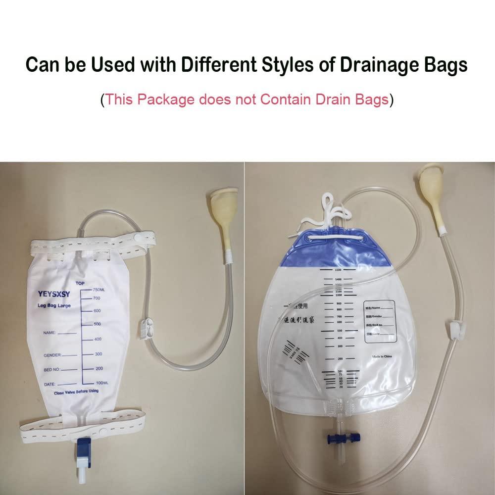 YEYSXSY 50 Pack Urinal Bag Male External Catheter Self Adhering Male External Condom Catheter Soft Latex (30mm/1.18inch)