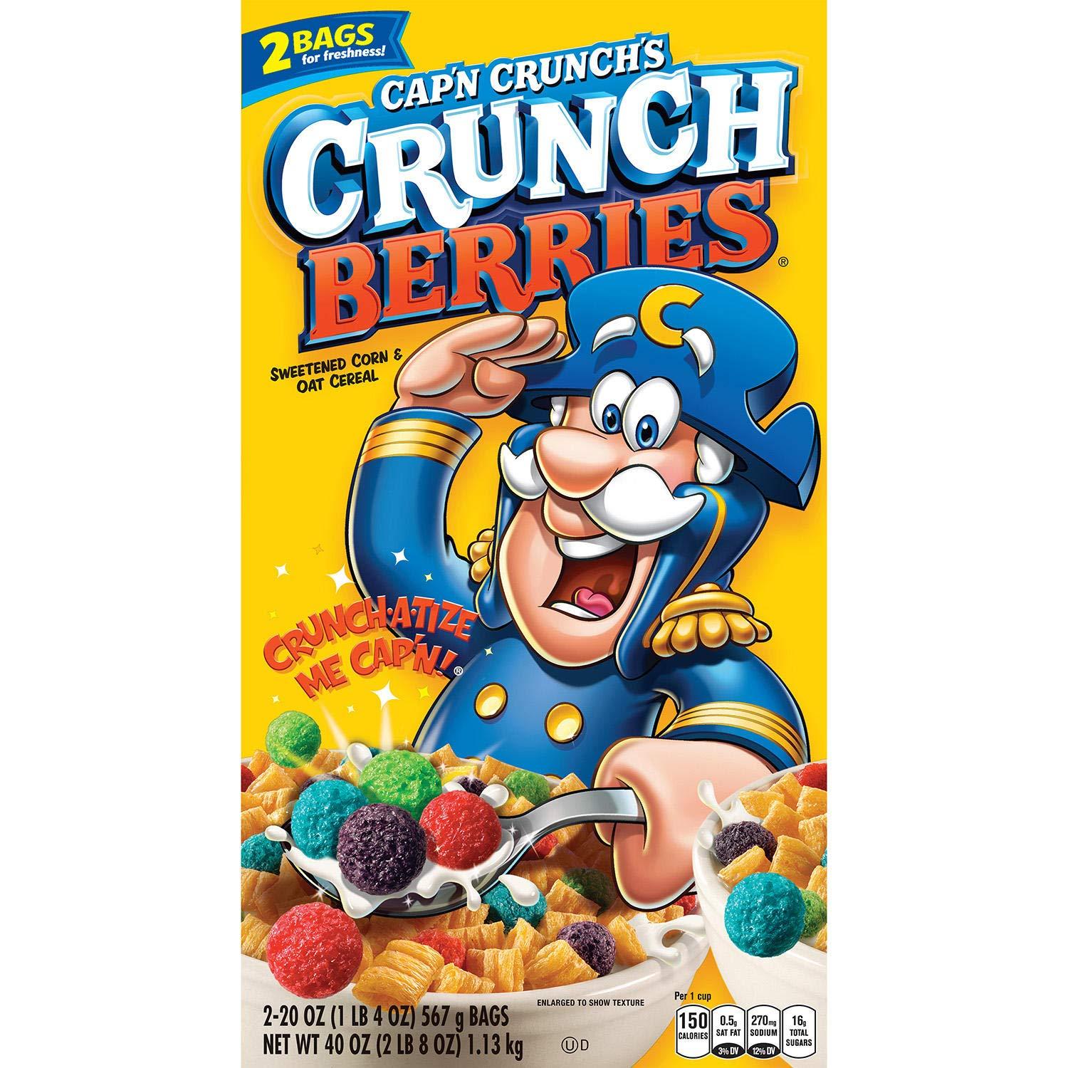 Cap'n Crunch Cap'n Crunch Berries Breakfast Cereal, 40 Ounce
