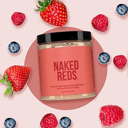 Naked Nutrition Naked Reds Superfood Powder - Healthy, Energizing Polyphenol Fruit Powder Mix, No Fillers, Nothing Artificial, Vegan, Non-GMO, Gluten Free - 28 Servings