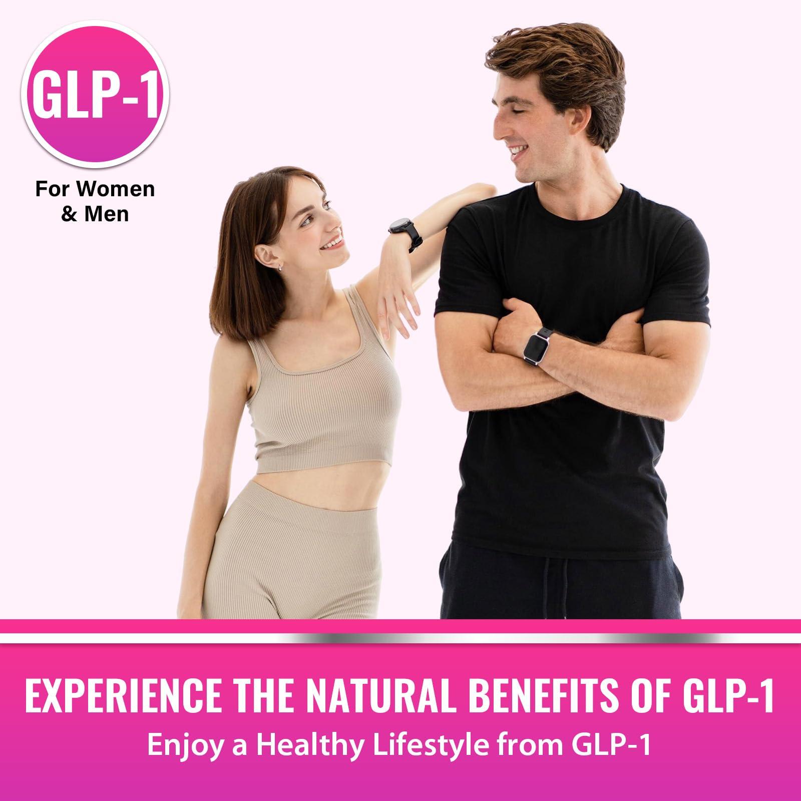 VINNETLLOY GLP-1 Supplement for Women & Men, GLP1 Supplements Women GLP-One Probiotics with Akkermansia Probiotic, Natural GLP1 for Immune, Digestion, Gut, GLP-1 Levels and Overall Health, Vegan - 60 Capsules