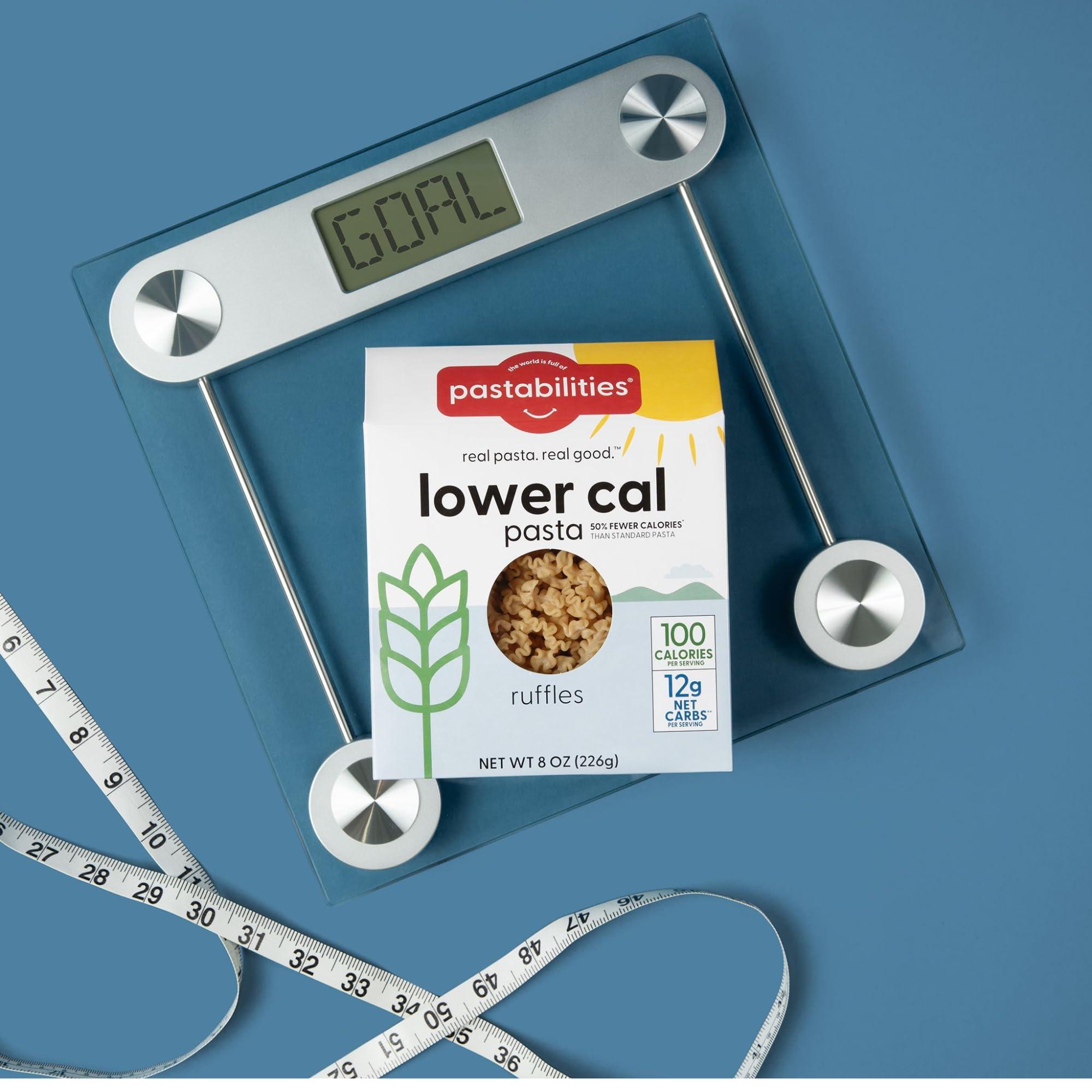 pastabilities Pastabilities, Lower Calorie Pasta, Ruffles 100 Calories/Serving Low Net Carbs, Low Calorie, Non-GMO, High Fiber, Vegan, Plant-Based, Enhanced Nutrients, Delicious Taste & Texture (8 Ounce, 6 Pack)