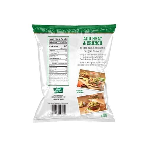 Fresh Gourmet Fresh Gourmet Crispy Lightly Salted Jalapenos Crunchy Snack and Salad Topper (16 Ounce (Pack of 3))