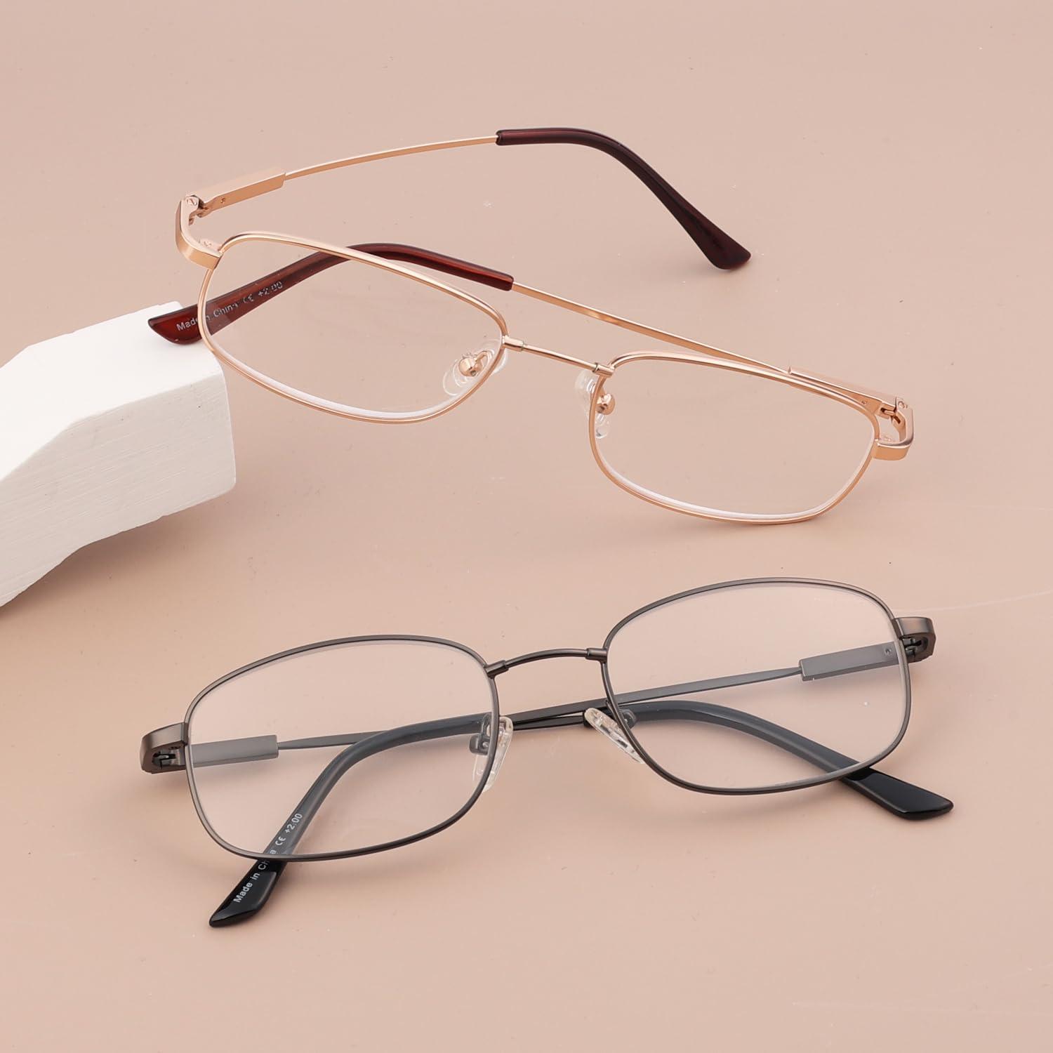 Eyekepper Eyekepper UV Protection Progressive Reading Glasses 3 Levels Multifocus Readers Men Women Bendable Memory Frame