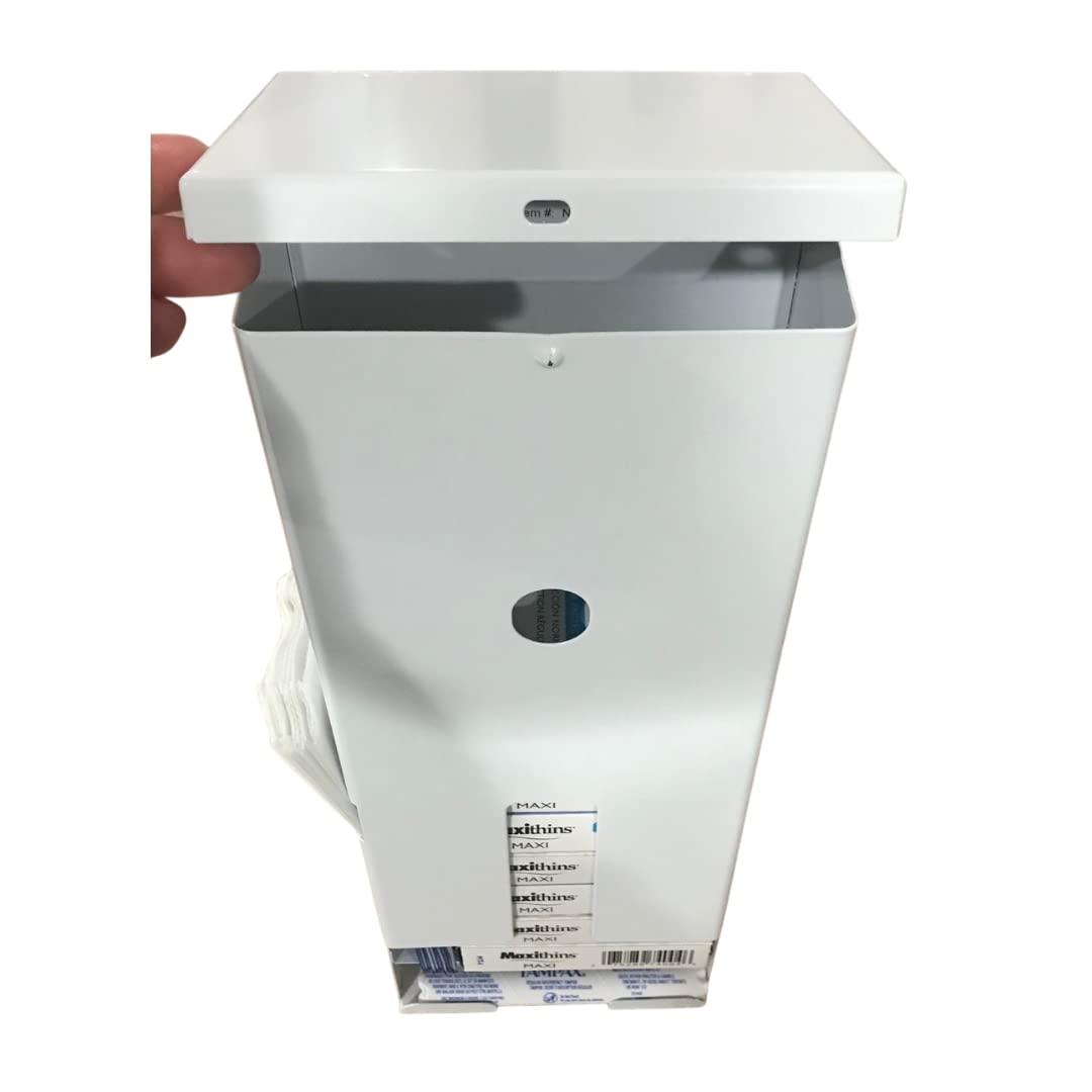 GG Golden Group INTERNATIONAL Sanitary Napkin and Tampon Dispenser Prefilled Free Vending White Metal
