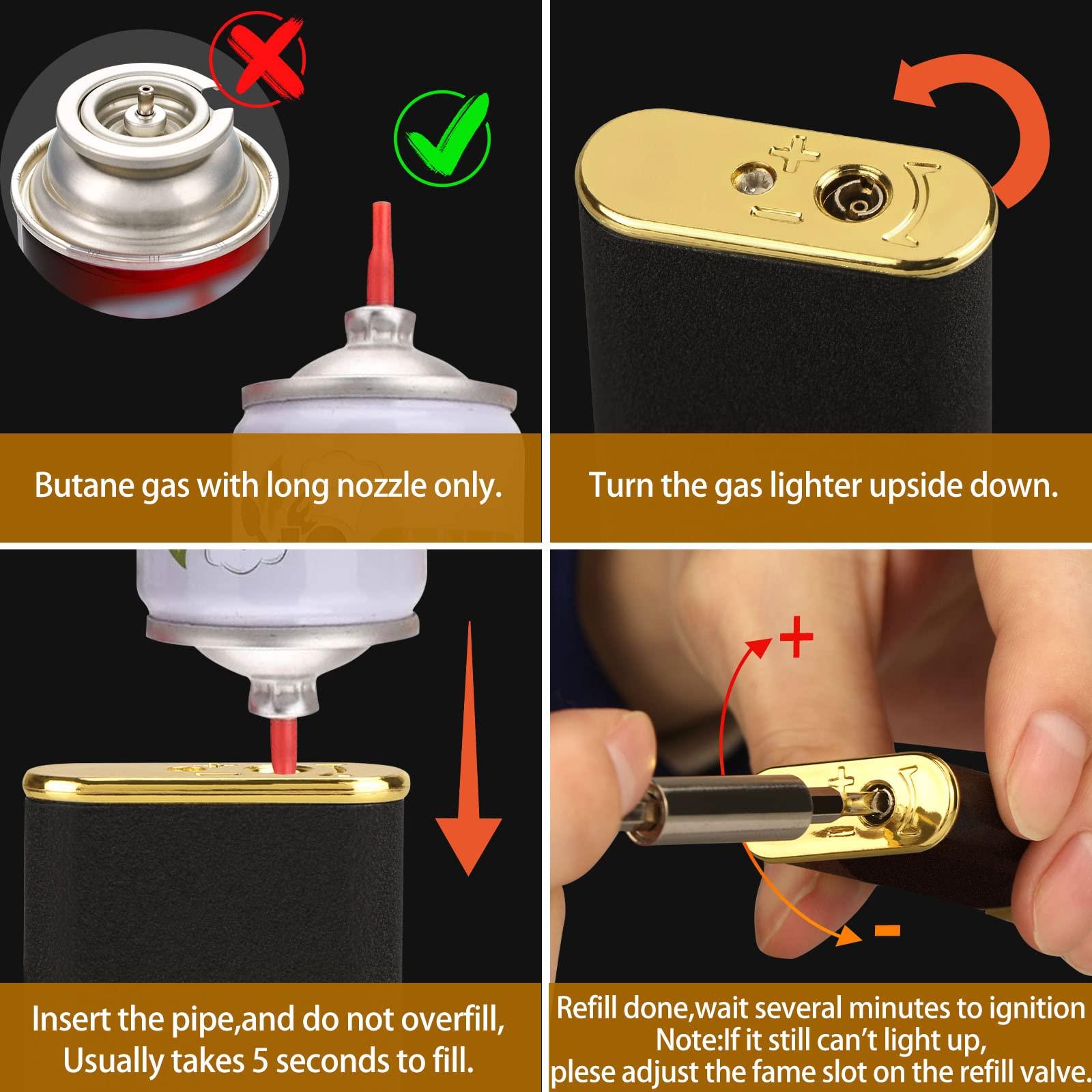 Fodana Cool Dual Flame Dragon Lighter,Outdoor Windproof Dragon Torch Lighter,Switchable Soft/Jet Flame Lighter,Double Flame Refillable Butane Lighter,Cool Lighter Creative Gift for Men(Without Butane)